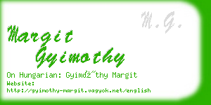 margit gyimothy business card